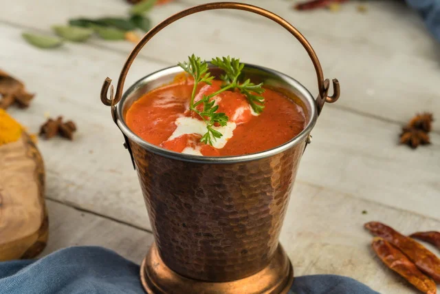 Balti Butter Chicken in Indian Restaurant at Whitby